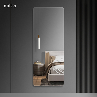 优选卧室平面大镜子贴墙入户门口穿衣镜家用高清防爆全身镜子试衣