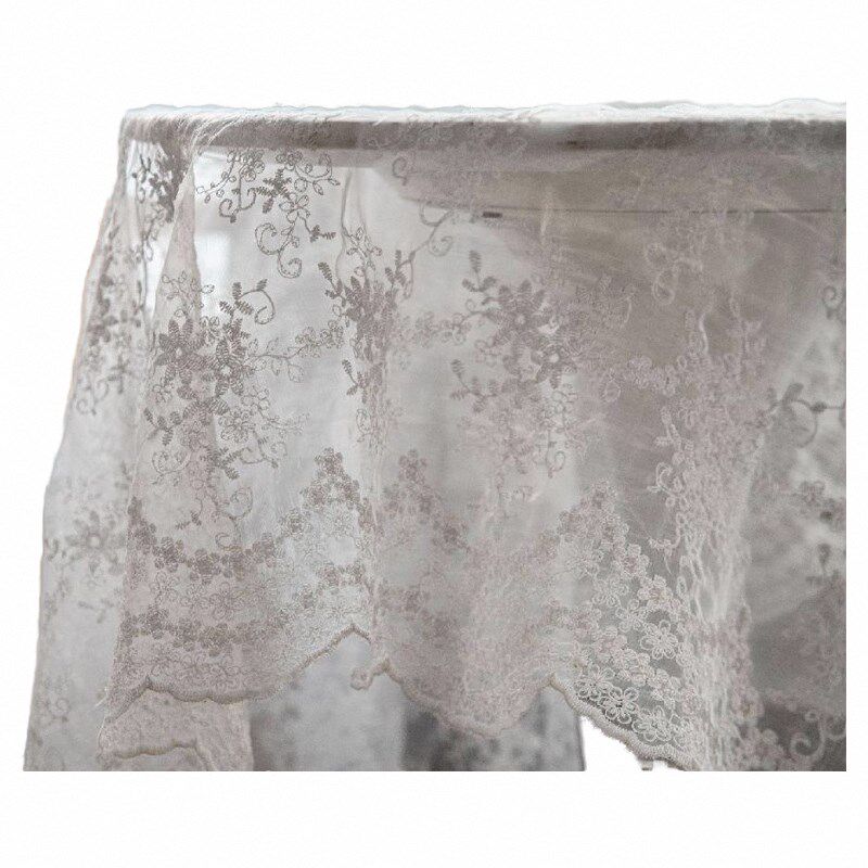优选法式蕾丝桌布正方形高级感结婚茶几布拍摄道具镂空欧式浪漫奶