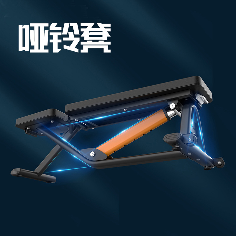 舒华G599飞鸟卧推哑铃凳仰卧起坐辅助器折叠腹肌板家用力量器材