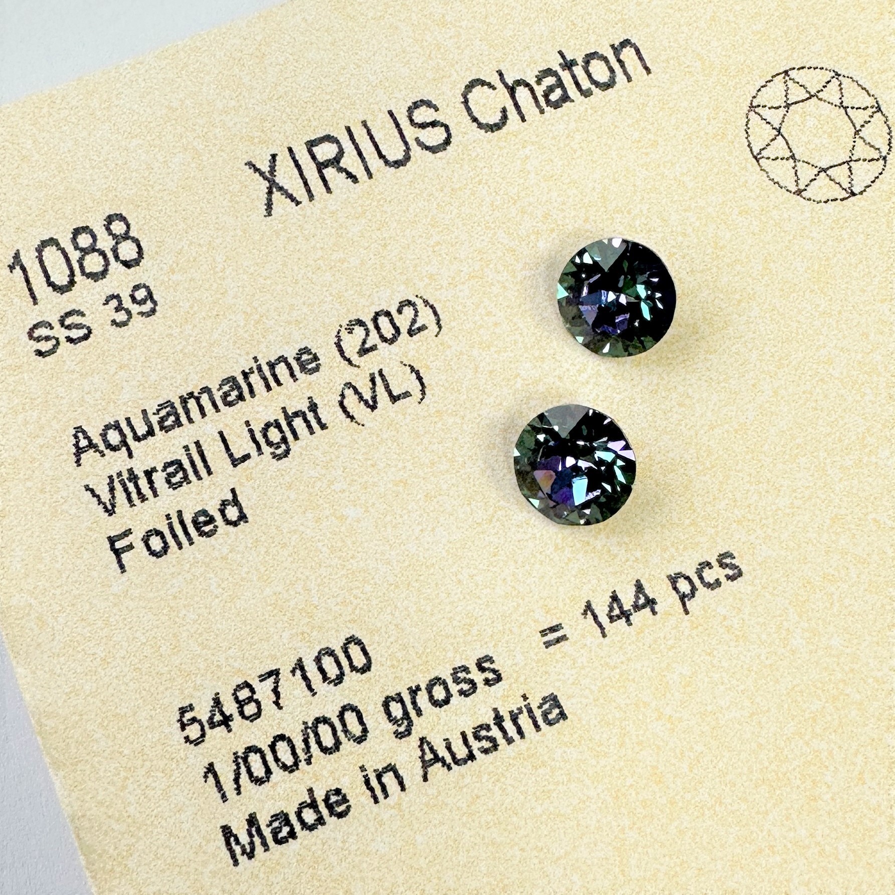 尖底钻SS29 SS39 202VL紫光湖水蓝 美甲奥钻堆华子奥地利水晶饰品