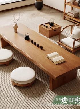 民宿侘寂几风榻榻米茶式茶黑色异形日茶QIF几桌禅意矮泡茶桌坐桌