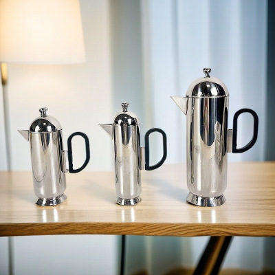 样板间酒店现代轻奢不锈钢水壶摆件茶几咖啡壶茶壶客厅家居装饰品