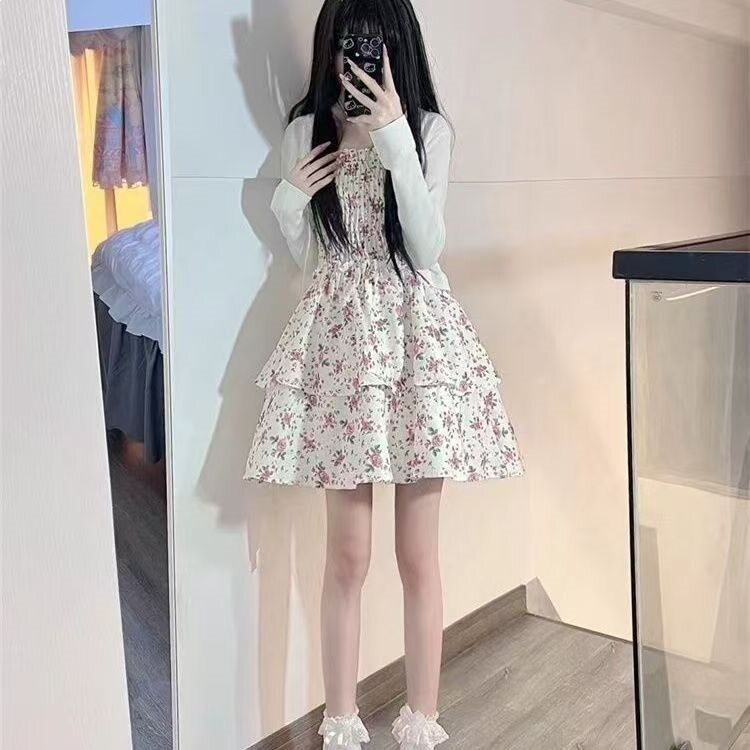 套装女夏季小个子吊带连衣裙春秋连衣裙