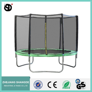 圣动8ft圆形蹦床带护网儿童成人户外蹦蹦床