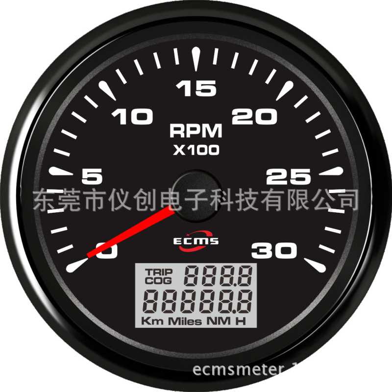 85mm指针转速表  1-300可调   七色背光