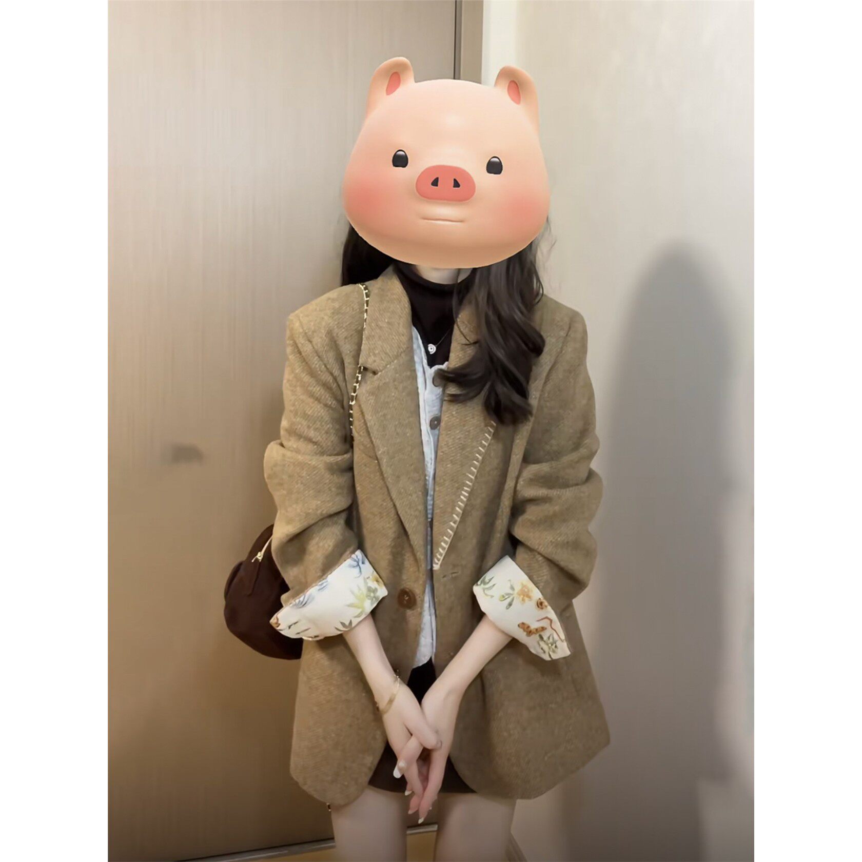 2025年新款西装毛呢外套呢子大衣女小个子赫本风高级感正流行气质