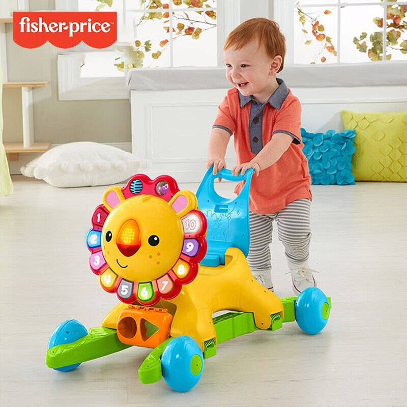 费雪四合一狮子学步车婴儿宝宝多功能手推车儿童玩具儿童节礼物,玩具/童车/益智/积木/模型,踏行车/滑行学步车,淘宝优惠券,粉丝福利购,淘宝优惠卷