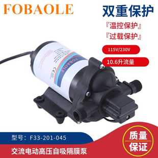 115V交流高压自吸隔膜10.6升开关微型抽水泵洗碗机230V洗车增压泵