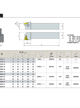 螺纹车刀SER/L-1010H/1212H/1616H/2020K/2525M/3232P-11/16/22