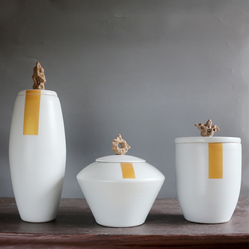 欧式陶瓷罐子摆件新中式家居客厅电视柜软装饰品玄关摆设