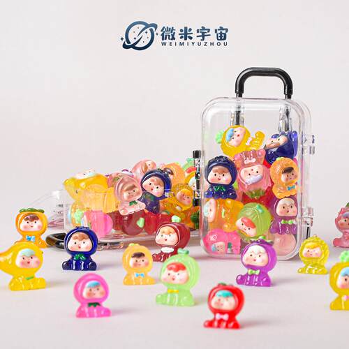 迷你微缩夜光水果崽崽仿真公仔模型小物件儿童过家家玩具摆件礼物