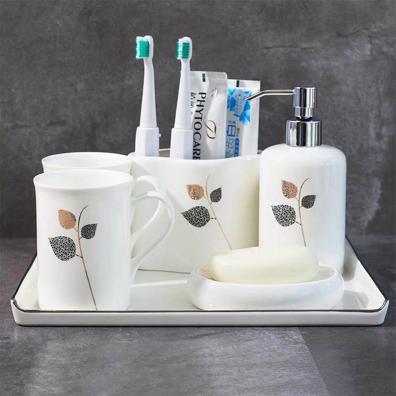金枝玉叶漱口杯牙刷杯刷牙杯牙具卫浴五件洗漱用品自由组合