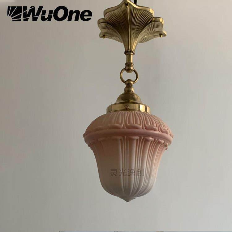 灵光逸创wuone海派民国阿代扣风格铜玻璃吊灯吸顶灯客厅餐厅灯具