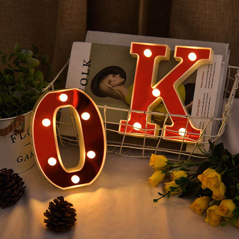led发光英文字母灯浪漫少女心房间求婚表白婚庆派对生日装饰道具