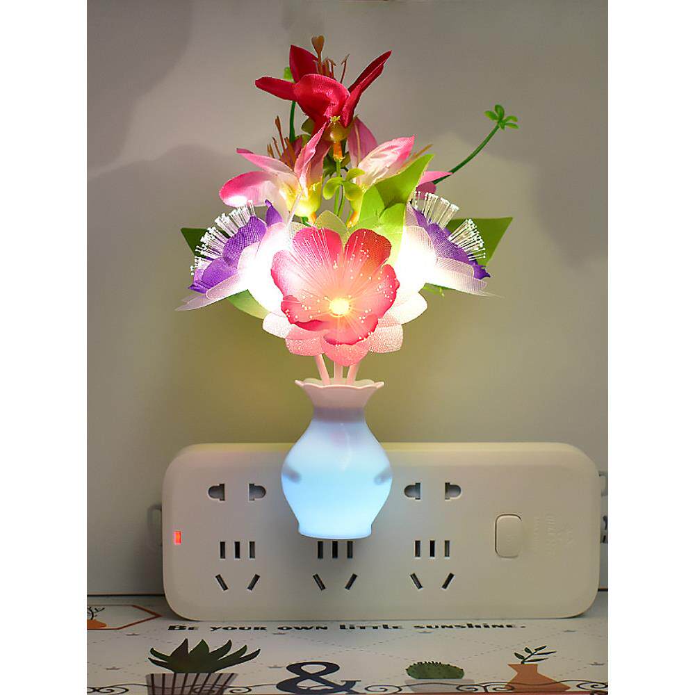 七彩渐变LED小夜灯床头卧室开关宝宝婴儿喂奶睡眠夜光灯光控感应