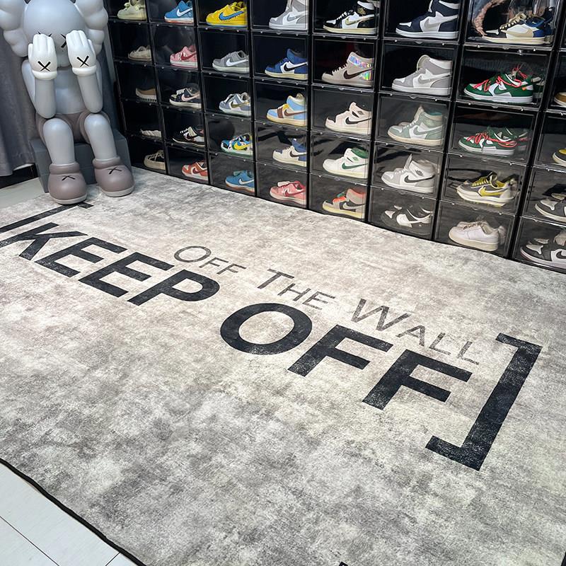 KEEP OFF潮牌联名地毯卧室客厅潮流创意男生公寓鞋墙床边短毛地垫