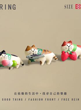 猫亦有道可爱叼鱼猫装饰小摆件办公桌面好物送好友送闺蜜礼品礼物
