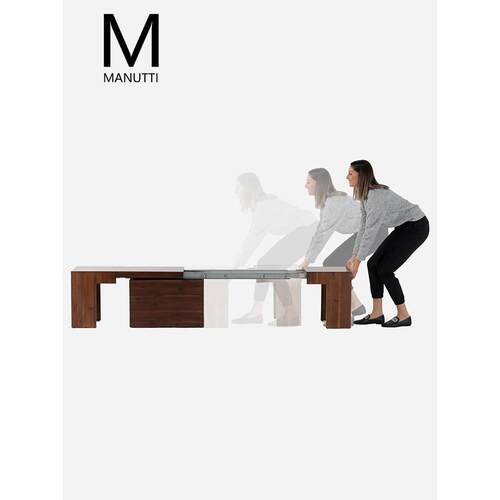 manutti实木伸缩折叠多功能长凳储物家用长凳子Transformer Table