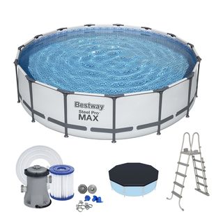 户外大型游泳池 家庭支架游泳池 Bestway56488 圆形支架水池套装