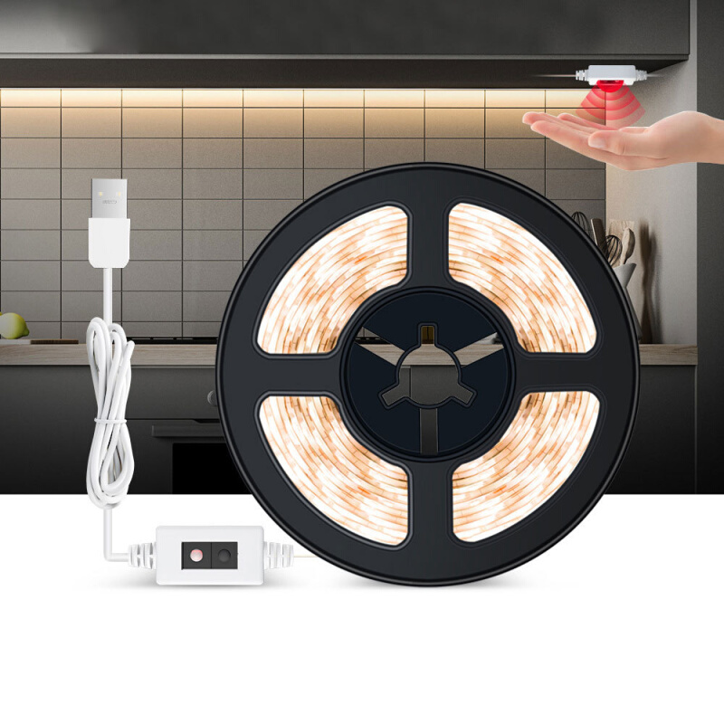 led灯带智能手扫感应灯带USB无极调光床底橱柜衣柜感应照明灯条