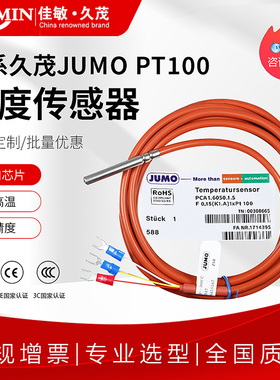 德系JUMO久茂pt100温度传感器 PT1000热电阻铂电阻感温探头防水型