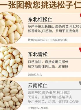 正宗原味红松子仁肉野生2024新货生熟烘焙东北特产大坚果雪松仁粒