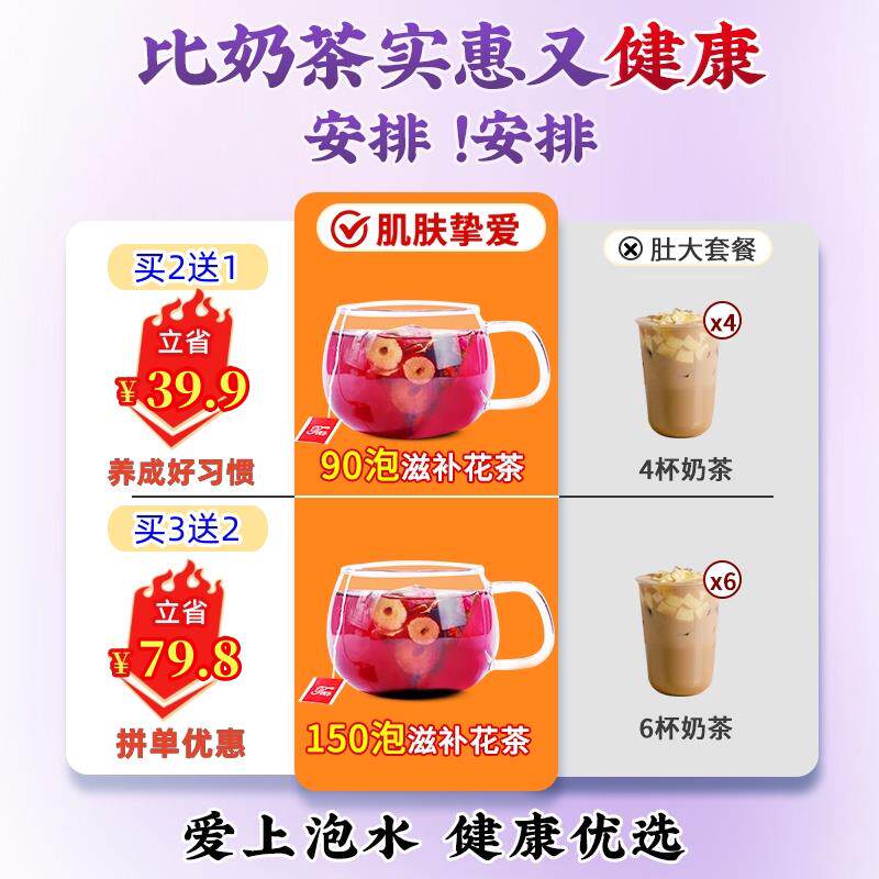 正宗泡水喝的东西玫瑰花茶适合女生桑葚红花大枣枸杞泡生水果茶养