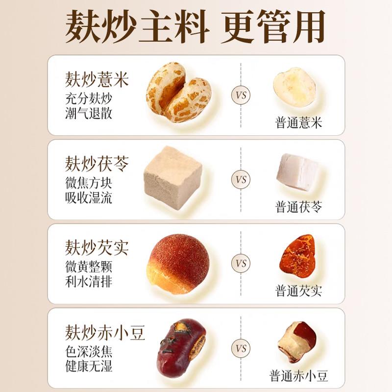 正宗炒熟的赤小豆薏米祛芡实湿养生茶去茯苓薏仁水湿气排男女体内