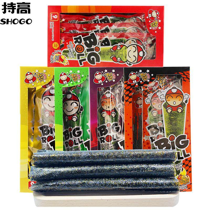 正宗泰国进口小零食老板仔海苔卷27g bigroll原味香脆烤紫菜即食