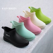 洗衣服厨房劳保低帮防寒保暖雨鞋 雨鞋 女士防滑耐磨晴雨两穿防水鞋