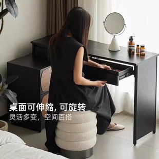 化妆桌子 现代简约实木梳妆台斗柜一体小户型家用卧室主卧轻奢新款