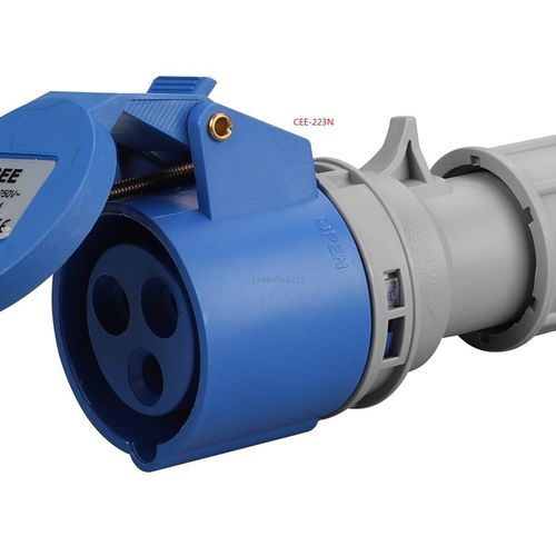 CEE16A3孔工业连接器32a快速公母对插 电源安全插头TYP-213n 223n