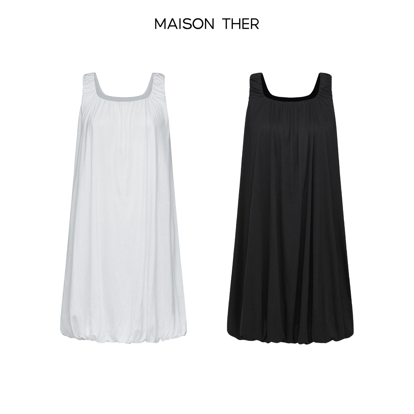 MAISON THER2026年夏季新款天丝醋酸真丝混纺无龄感少女花苞裙
