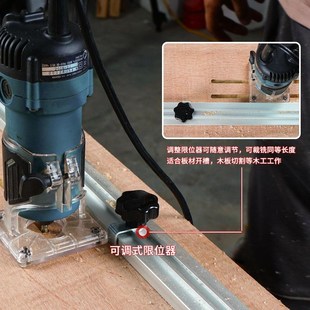 板夹板材切割机靠山尺电圆锯手提木工锯铣槽铝合金锯导轨导尺夹具