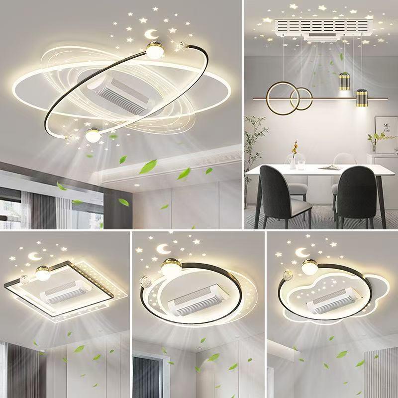 东宝全光谱LED无叶风扇吸顶灯护眼客厅卧室餐厅房间中山灯饰现代