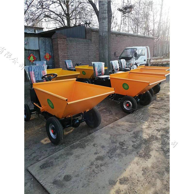 养殖场动物粪便运输小推车 建筑工程电动装卸车 座驾式四轮拉灰车