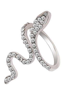 Fashion Ring Gift点钻缠绕小蛇戒指小众设计感时尚个性食指戒指
