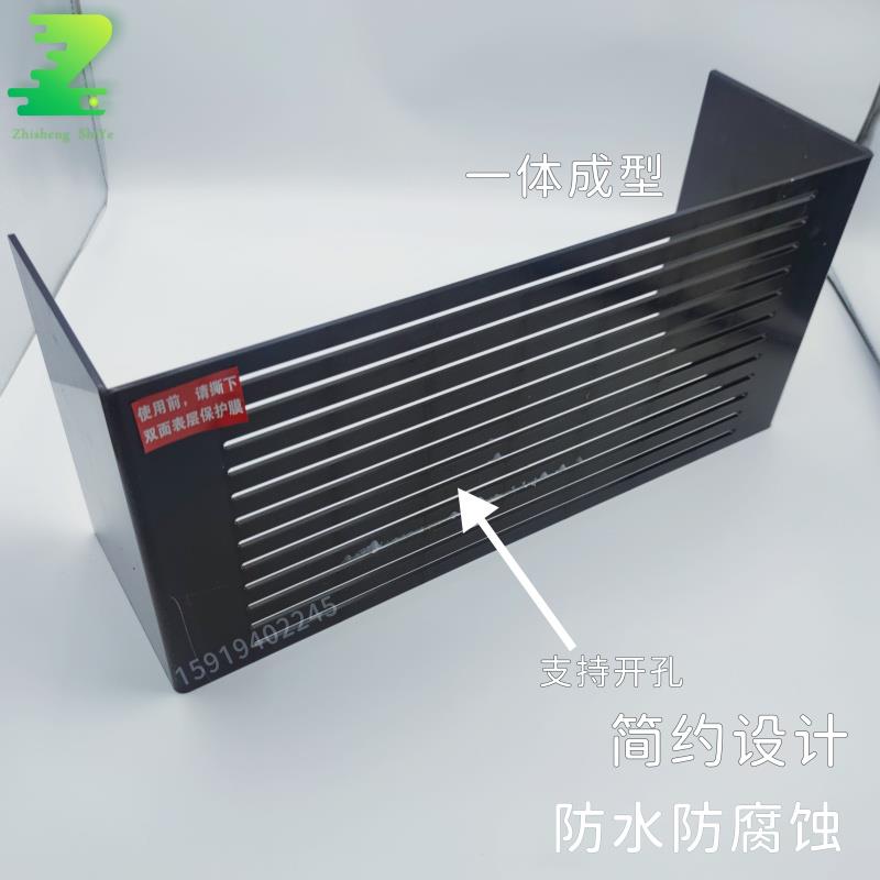 亚克力黑色亮面磨砂隔板增高遮丑展示折弯U型挡板架打孔加工定制