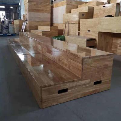 需定制实木合唱台阶三层四层合影台阶二层可伸缩弧形合唱台指挥台