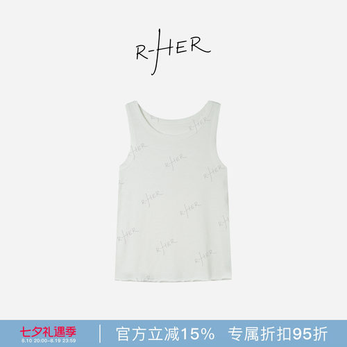 RHERSTUDIO夏季纯白宽松背心