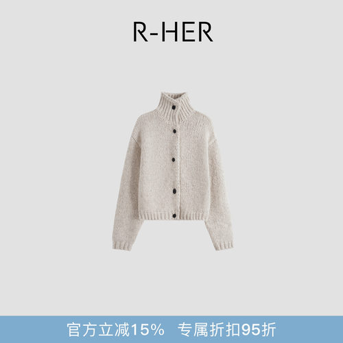 R-HER【高领棕织】设计气质高领针织小众独特慵懒毛衣RC25102019