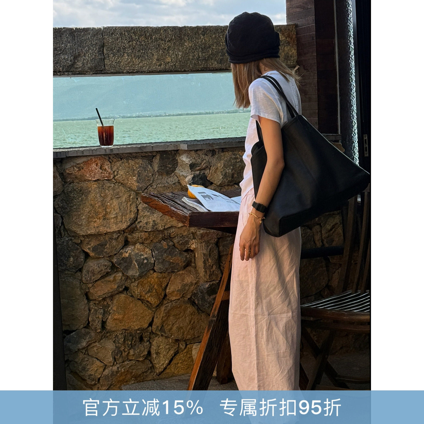 RHER STUDIO“淡粉灯笼”夏季薄款透气日常通勤休闲南法九分裤K00