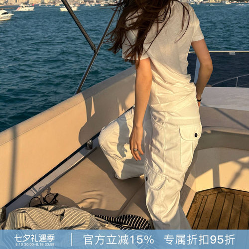 R-HER春夏纯色百搭工装直筒裤