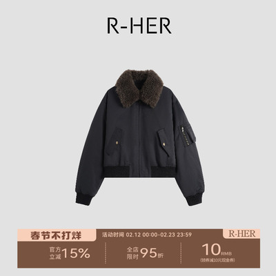 R-HER山羊绒加厚短款派克服