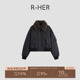 HER 老钱新贵 山羊绒翻领时尚 短款 加厚派克服RW5NC6679