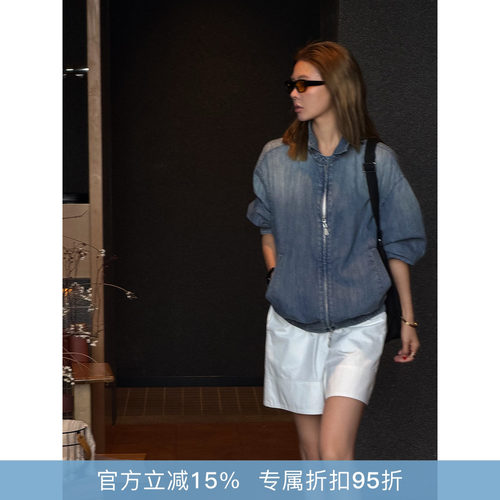 RHER STUDIO“夹克牛仔”春夏复古百搭做旧水洗轻薄牛仔外套K5270