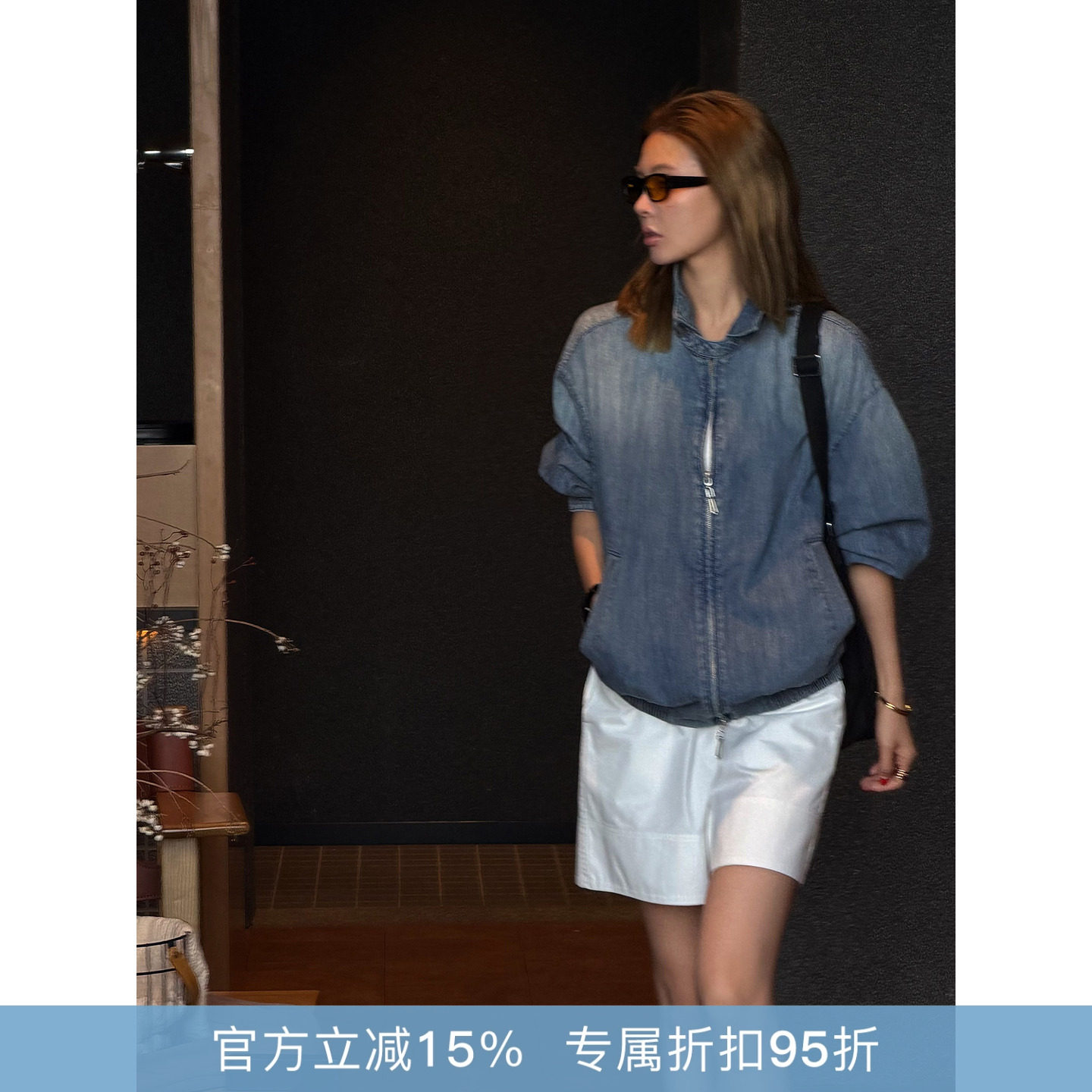 RHER STUDIO“夹克牛仔”春夏复古百搭做旧水洗轻薄牛仔外套K5270