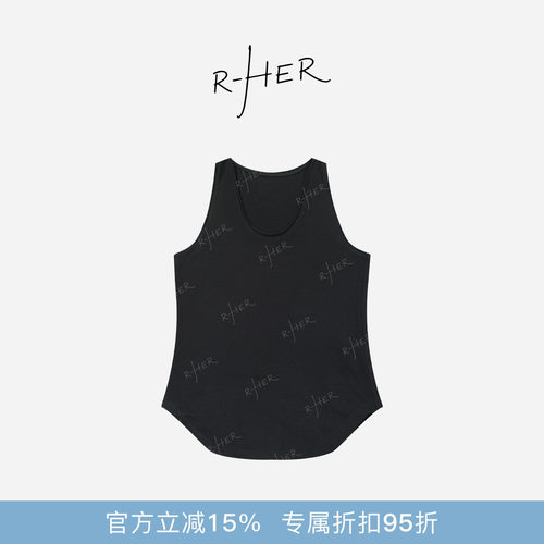 RHER STUDIO“U领背心”夏季新款简约百搭修身显瘦吊带背心D518S