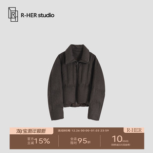 肯豆风翻领低调雅致老钱风女保暖百搭外套Y30 冬日modern HER