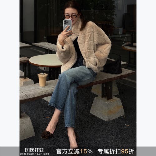 RHER STUDIO“布鲁克林”秋冬新款美式复古宽松百搭直筒牛仔裤K91
